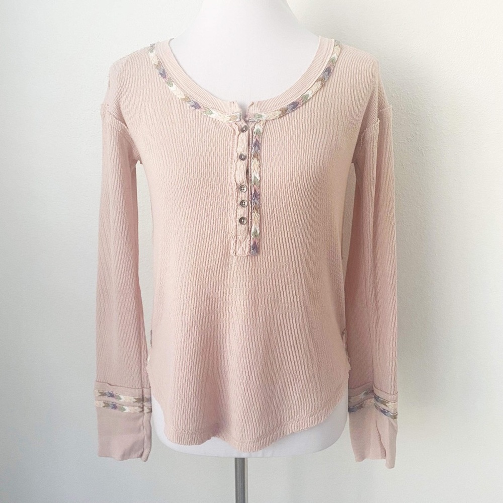 Free People Blush Thermal Top